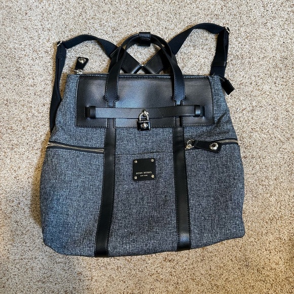 henri bendel Handbags - Henri Bendel Jetsetter grey/black Nylon Convertible Backpack/ Crossbody Bag